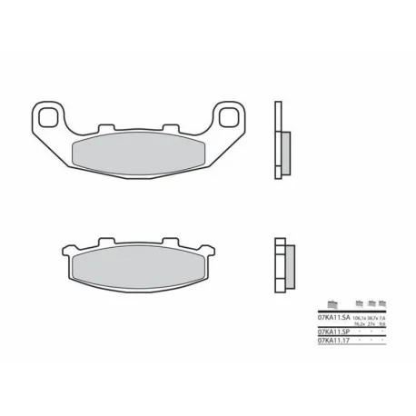 Plaquettes de frein moto route metal fritte BREMBO 07KA11SP