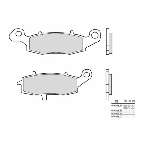Plaquettes de frein moto route metal fritte BREMBO 07KA18SP