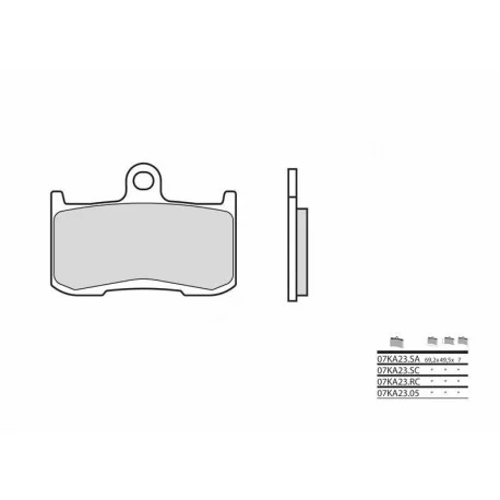 Plaquettes de frein moto route metal fritte BREMBO 07KA23SA
