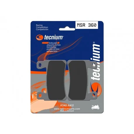 Plaquettes de frein moto TECNIUM Racing metal fritte MSR360