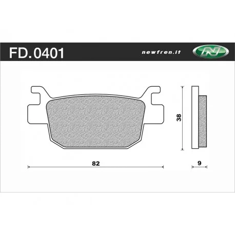 Plaquettes de frein NEWFREN Scooter organique – .FD.0401 BKS