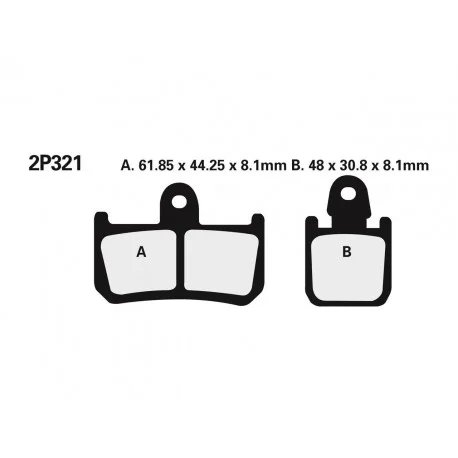 Plaquettes de frein NISSIN route metal fritte 2P-321ST