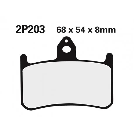 Plaquettes de frein NISSIN route /Off-Road metal fritte – 2P-203ST