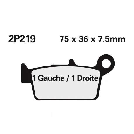 Plaquettes de frein NISSIN route /Off-Road metal fritte – 2P-219ST-MX