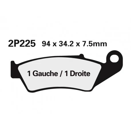 Plaquettes de frein NISSIN route /Off-Road metal fritte – 2P-225ST-MX