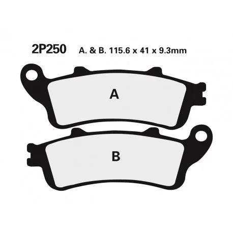 Plaquettes de frein NISSIN route /Off-Road metal fritte – 2P-250ST-R2