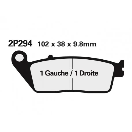 Plaquettes de frein NISSIN route /Off-Road metal fritte – 2P-281ST