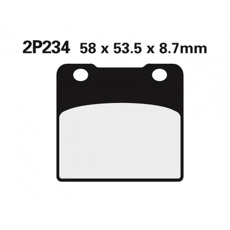 Plaquettes de frein NISSIN route semi-metallique 2P-234NS