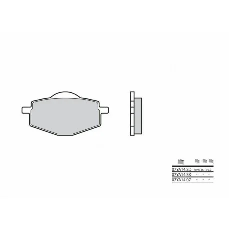Plaquettes de frein Off-Road metal fritte BREMBO 07YA14SD