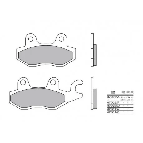 Plaquettes de frein Off-Road metal fritte BREMBO 07YA22SD