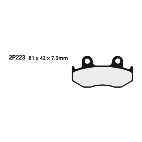 Plaquettes de frein Off-Road semi-metallique NISSIN 2P-223GS