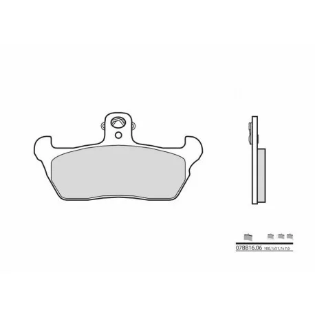 Plaquettes de frein Route carbone ceramique BREMBO 07BB1606
