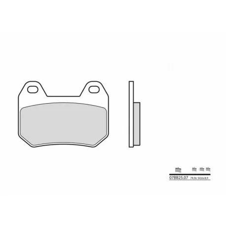 Plaquettes de frein route carbone ceramique BREMBO 07BB2507