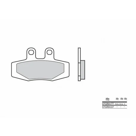 Plaquettes de frein route carbone ceramique BREMBO 07GR6407