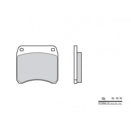 Plaquettes de frein Route carbone ceramique BREMBO 07GR6610