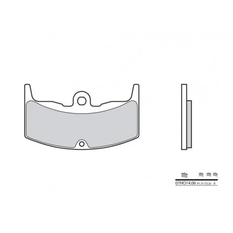 Plaquettes de frein route carbone ceramique BREMBO 07HO1406
