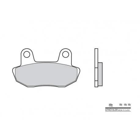 Plaquettes de frein route carbone ceramique BREMBO 07HO1609