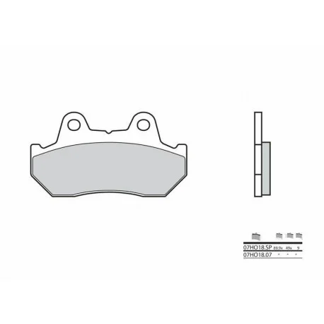 Plaquettes de frein route carbone ceramique BREMBO 07HO1807