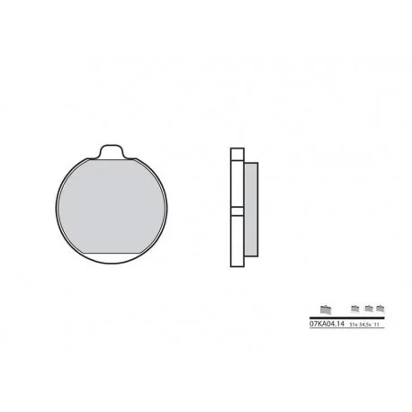 Plaquettes de frein route carbone ceramique BREMBO 07KA0414