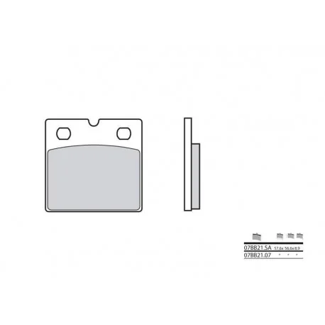 Plaquettes de frein Route metal fritte BREMBO 07BB21SA