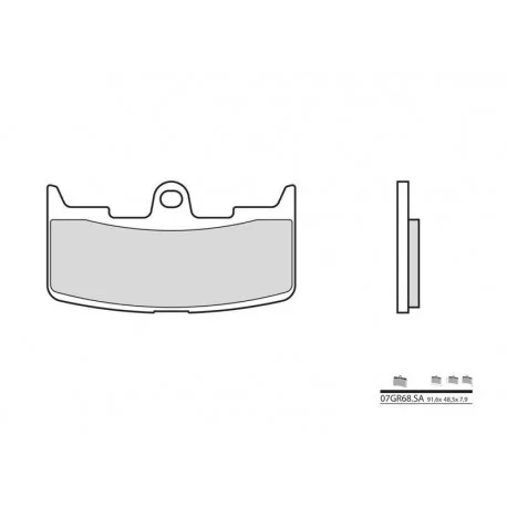 Plaquettes de frein route metal fritte BREMBO 07GR68SA