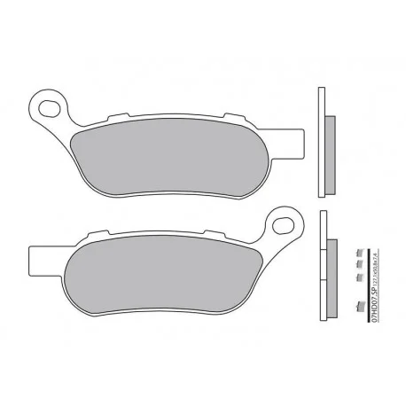 Plaquettes de frein route metal fritte BREMBO 07HD07SP