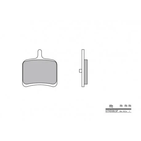 Plaquettes de frein route metal fritte BREMBO 07HD08SP
