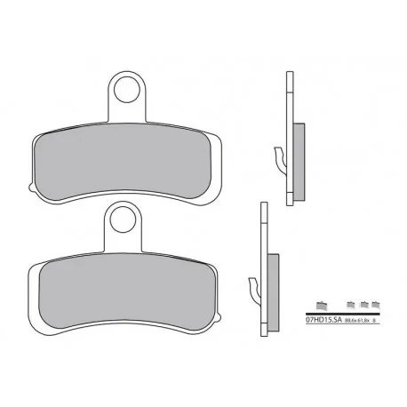 Plaquettes de frein route metal fritte BREMBO 07HD15SA