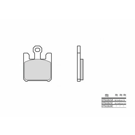 Plaquettes de frein Route metal fritte BREMBO 07SU26SA