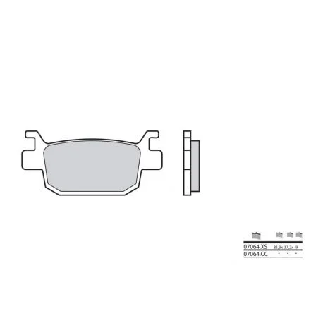 Plaquettes de frein Scooter carbone ceramique BREMBO 07064CC
