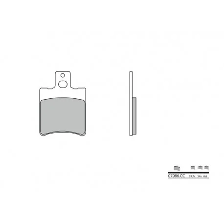 Plaquettes de frein Scooter carbone ceramique BREMBO 07086CC