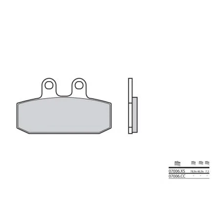 Plaquettes de frein Scooter metal fritte BREMBO 07006XS