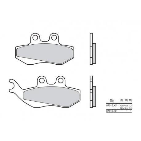 Plaquettes de frein Scooter metal fritte BREMBO 07012XS