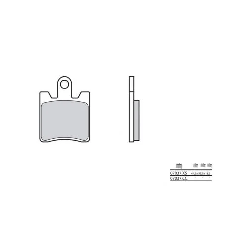 Plaquettes de frein Scooter metal fritte BREMBO 07037XS