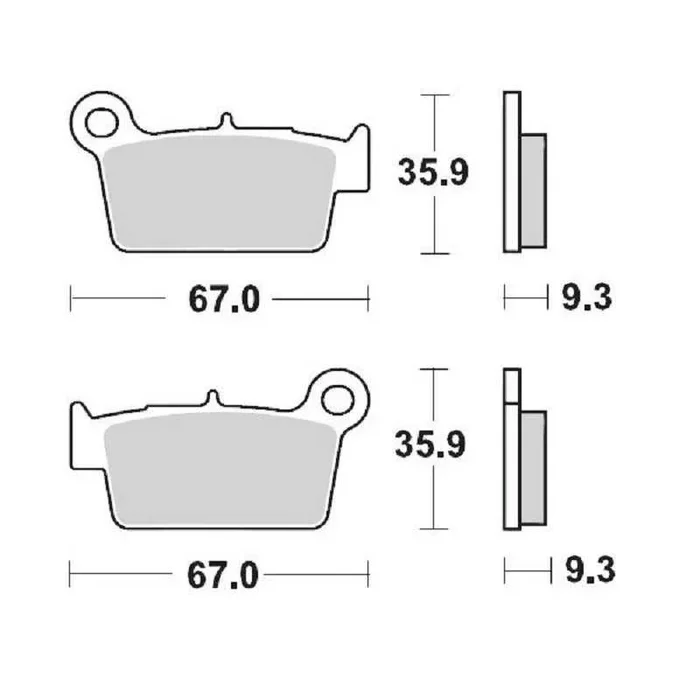 PLAQUETTES DE FREINS ARRIERE MOTO MASTER NITRO YAMAHA WR 250 2008-2022