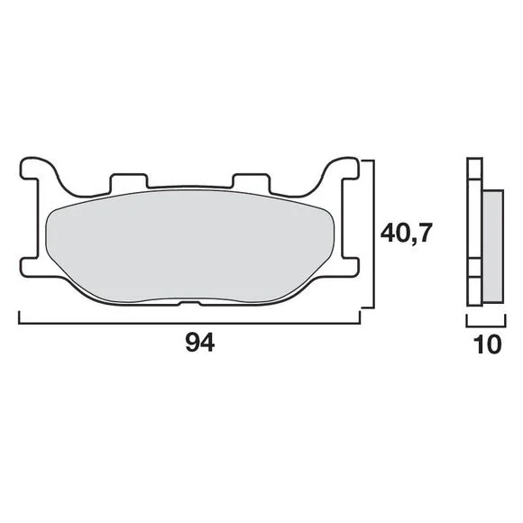 Plaquettes de freins Brembo modéle LA Sinter Métal Fritté Avant Ref : 07YA34LA