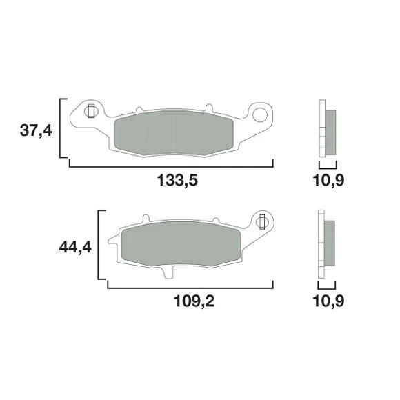 Plaquettes de freins Brembo Organique Arrière Ref : 07KA15CC
