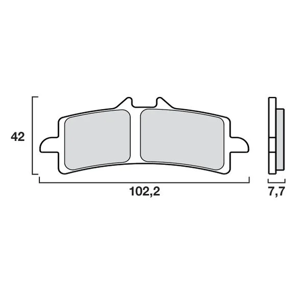 Plaquettes de freins Brembo Organique avant/arrière selon modèle Ref : 07BB3793