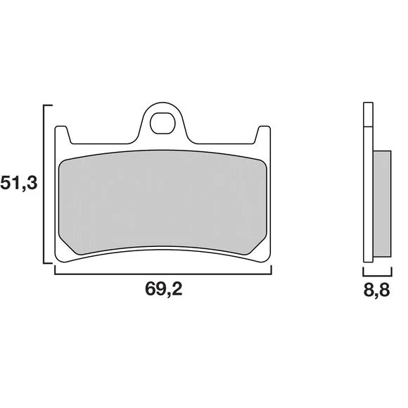 Plaquettes de freins Brembo Racing carbon avant Ref : 07YA23RC