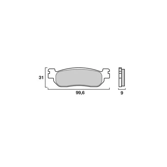 Plaquettes de freins Brembo Sinter Métal Fritté arrière Ref : 07043XS