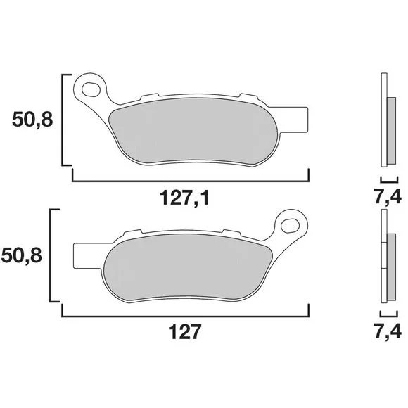 Plaquettes de freins Brembo Sinter Métal Fritté Arrière Ref : 07HD07SP