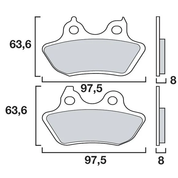 Plaquettes de freins Brembo Sinter Métal Fritté Arrière Ref : 07HD18SP