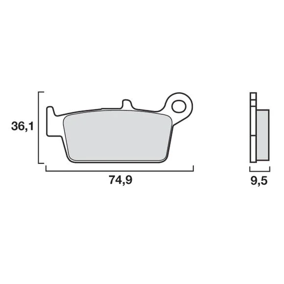 Plaquettes de freins Brembo Sinter Métal Fritté arriere Ref : 07HO26SD