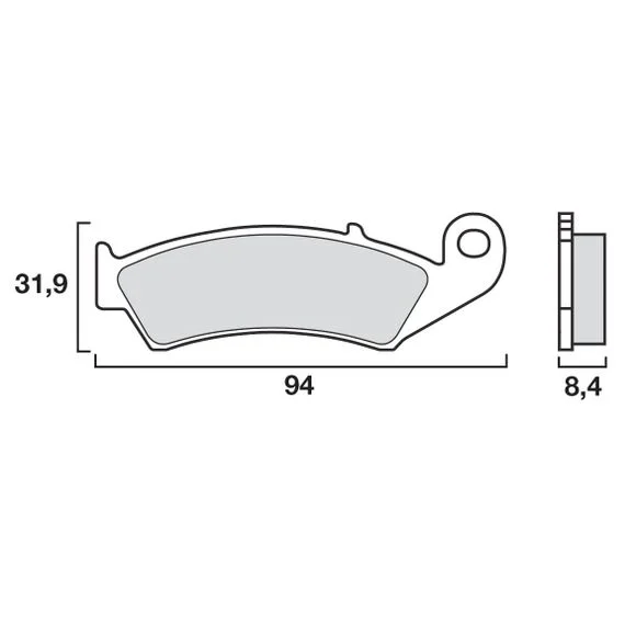 Plaquettes de freins Brembo Sinter Métal Fritté arrière Ref : 07HO29SP