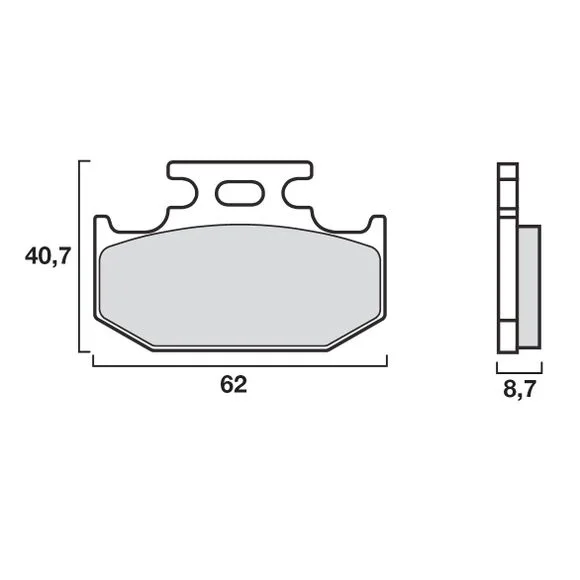 Plaquettes de freins Brembo Sinter Métal Fritté arrière Ref : 07KA12SX