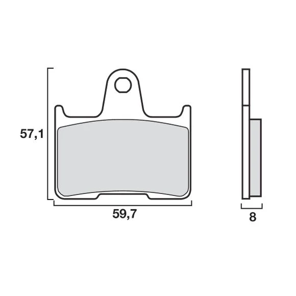 Plaquettes de freins Brembo Sinter Métal Fritté arrière Ref : 07KA21SP