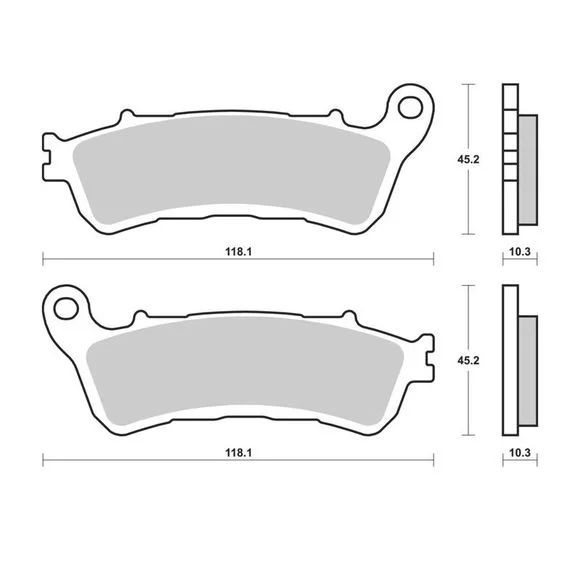 Plaquettes de freins Brembo Sinter Métal Fritté arrière Ref : BM0013 / 07HO66SP
