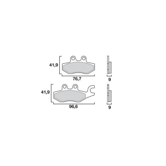 Plaquettes de freins Brembo Sinter Métal Fritté avant/arrière (selon modèle) Ref : 07060XS