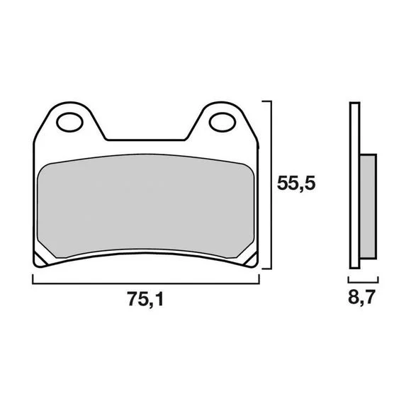 Plaquettes de freins Brembo Sinter Métal Fritté Avant Ref : 07BB1973