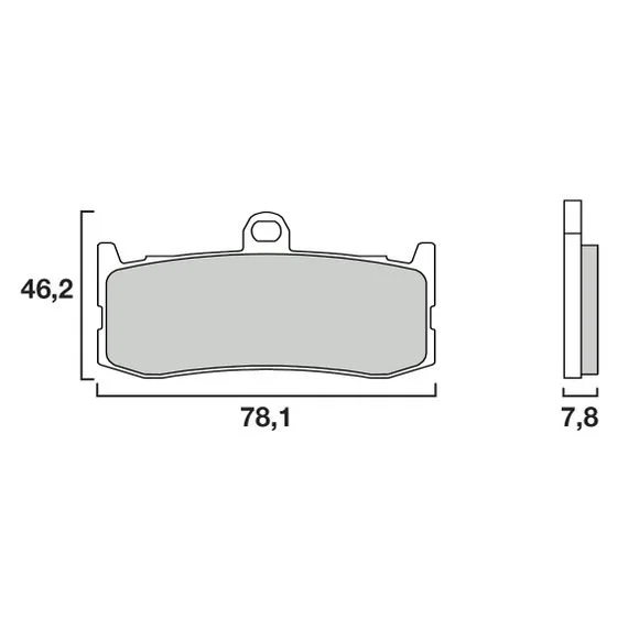 Plaquettes de freins Brembo Sinter Métal Fritté avant Ref : 07GR06SA